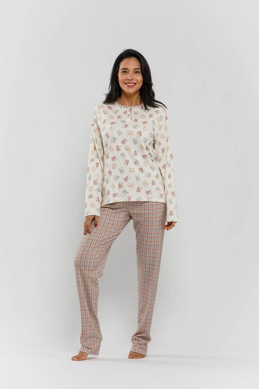 Pigiama Serafino Donna I2516 Fida - evabiancheria