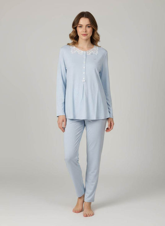 Pigiama Serafino Donna DL0081 Liu Jo Home - evabiancheria