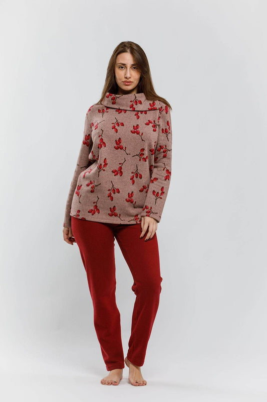 Pigiama A collo alto Donna I2551 Fida - evabiancheria