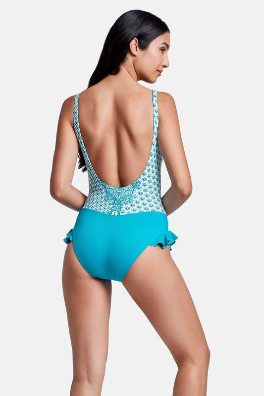 Costume intero Coppa preformata Donna VI24-036 Vacanze Italiane - evabiancheria