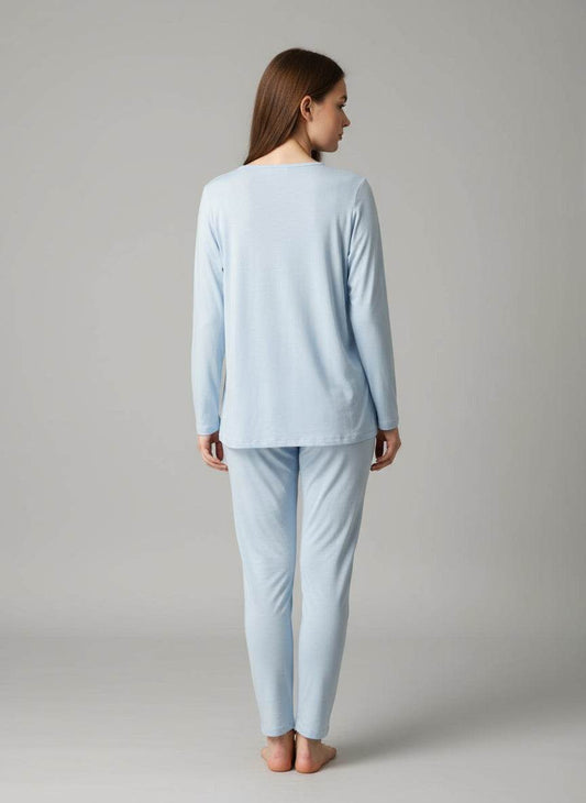 Pigiama Serafino Donna DL0081 Liu Jo Home - evabiancheria