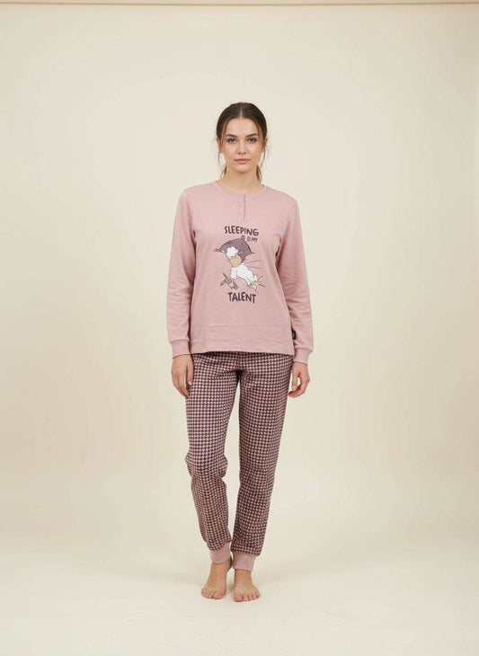 Pigiama Serafino Donna H6802 Happy People - evabiancheria