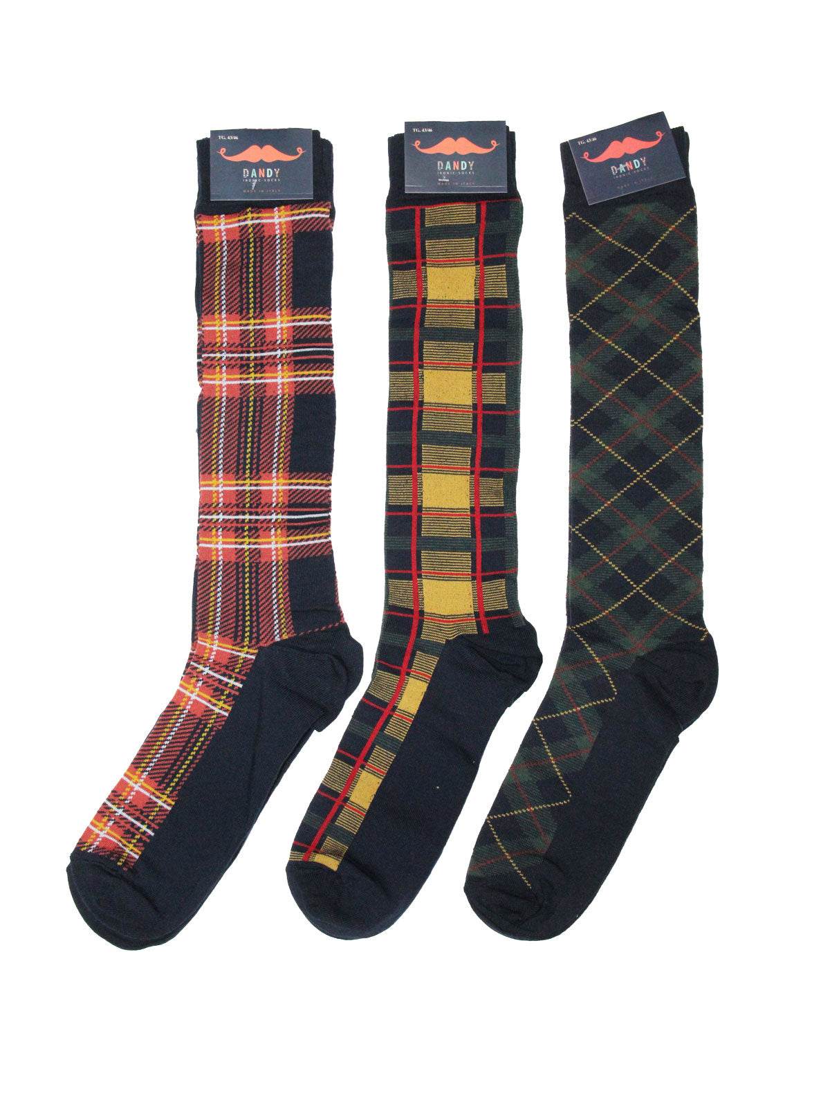 Calze lunghe 3 paia Uomo 404 LF Dandy Ironic Socks - evabiancheria