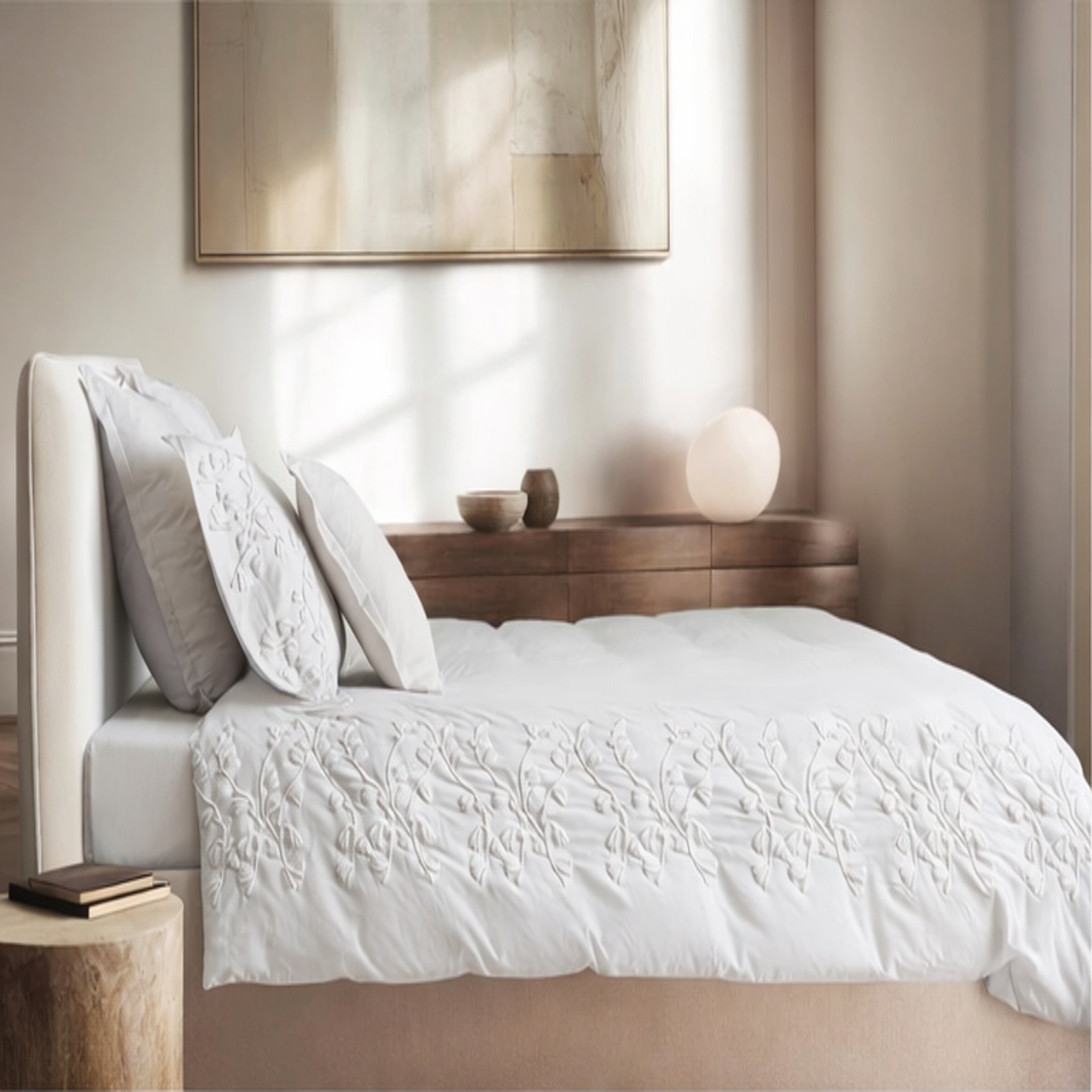 Copriletto con ricamo Biancheria Fleur Des Bois Cprt Mastro Raphael