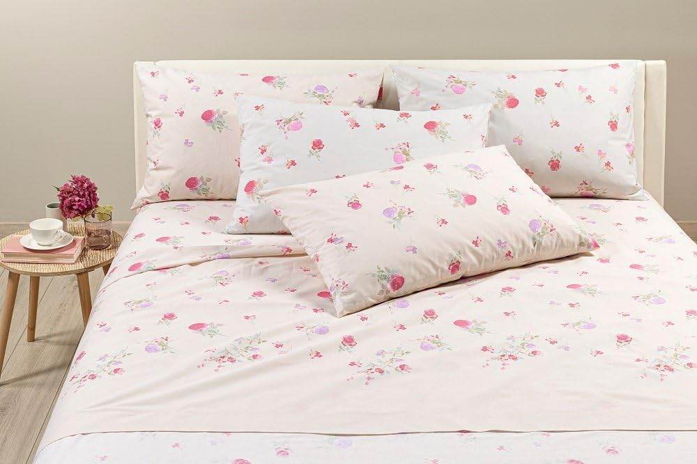 Lenzuola Stampato Biancheria Flora cpl Caleffi - evabiancheria