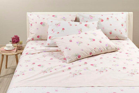 Lenzuola Stampato Biancheria Flora cpl Caleffi - evabiancheria