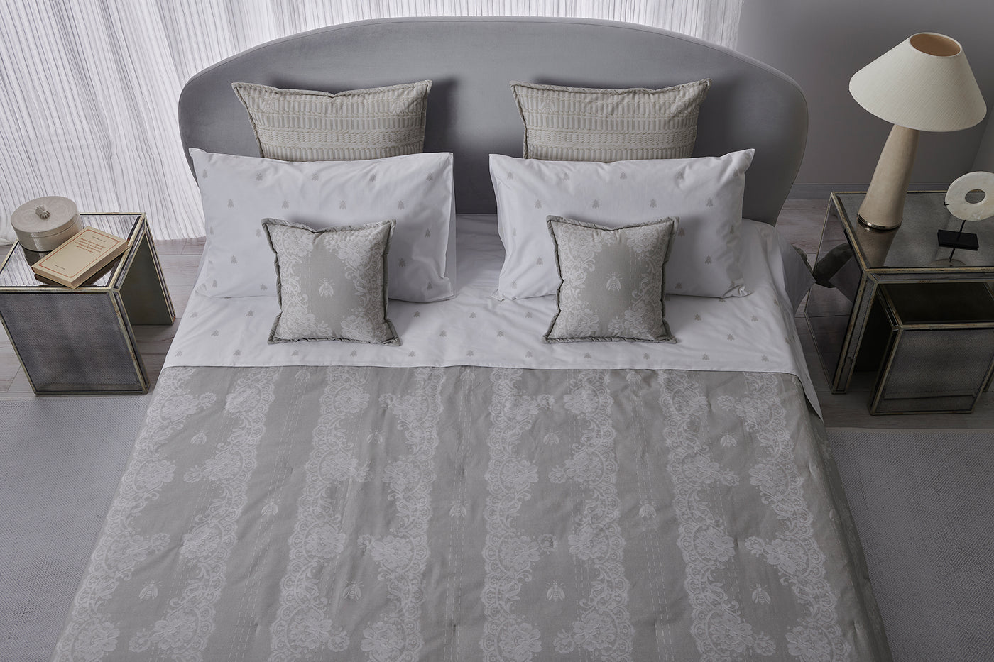 Trapunta con ricamo Biancheria Rapsodie Trap Mastro Raphael