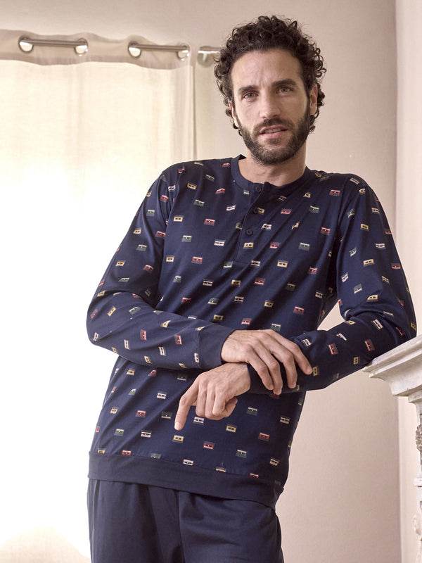 Pigiama Lungo Uomo Saluzzo JAL276 Julipet - evabiancheria