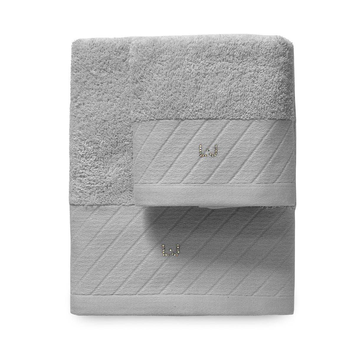 Asciugamani Coppia 1+1 Biancheria Diagonal LB788B Liu Jo Home - evabiancheria