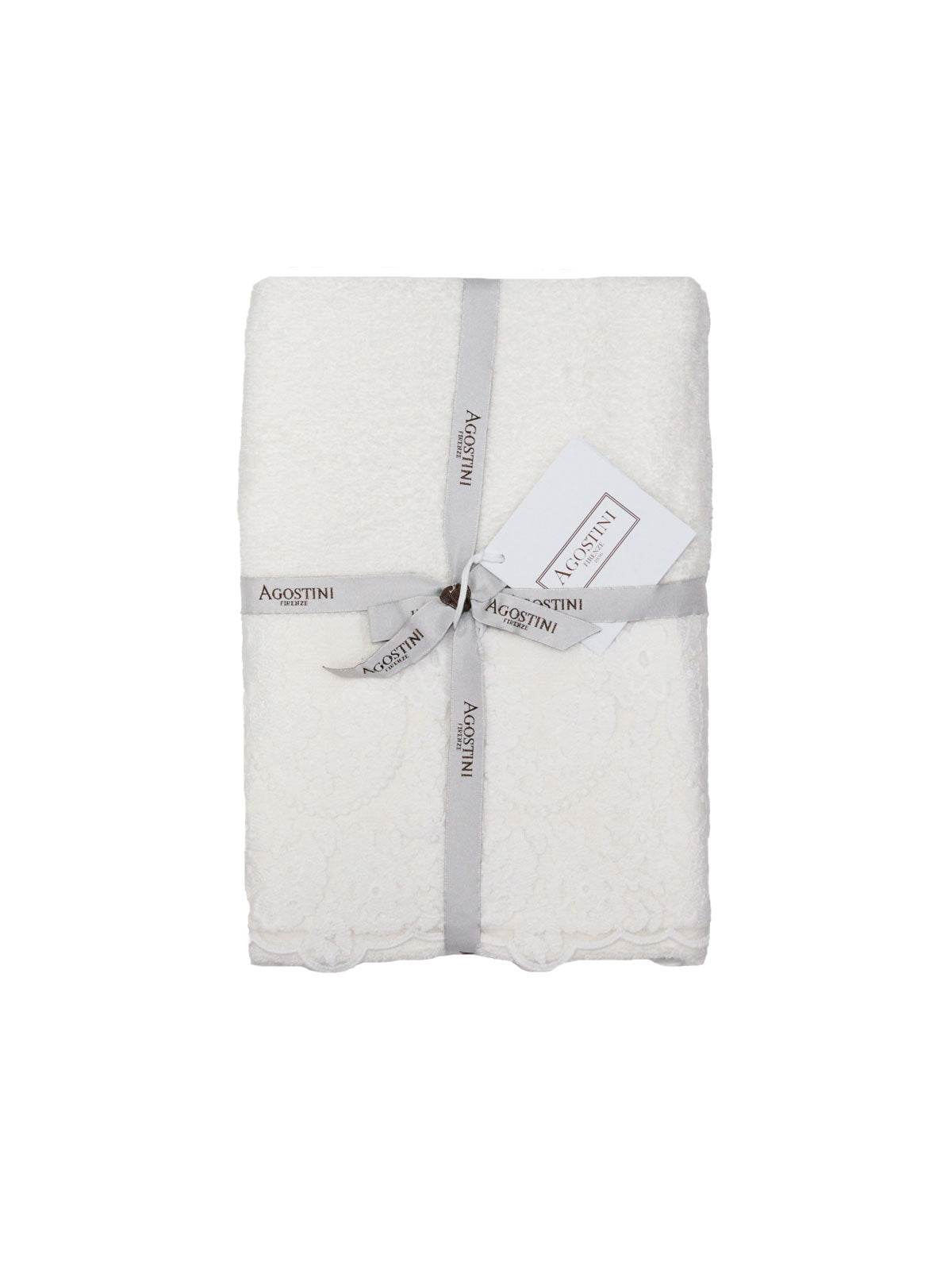 Asciugamani Coppia 1+1 Biancheria Cristal 1+1 Agostini - evabiancheria