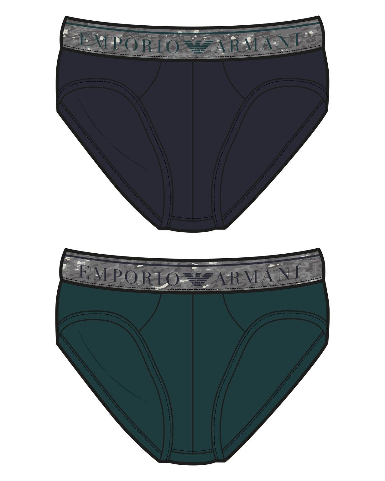 Slip Bi-pack Uomo AF10776 EM000251 Emporio Armani - evabiancheria