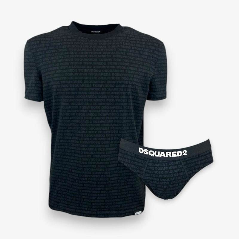 completo intimo slip+ T-shirt Uomo D9H13551 Dsquared2 - evabiancheria