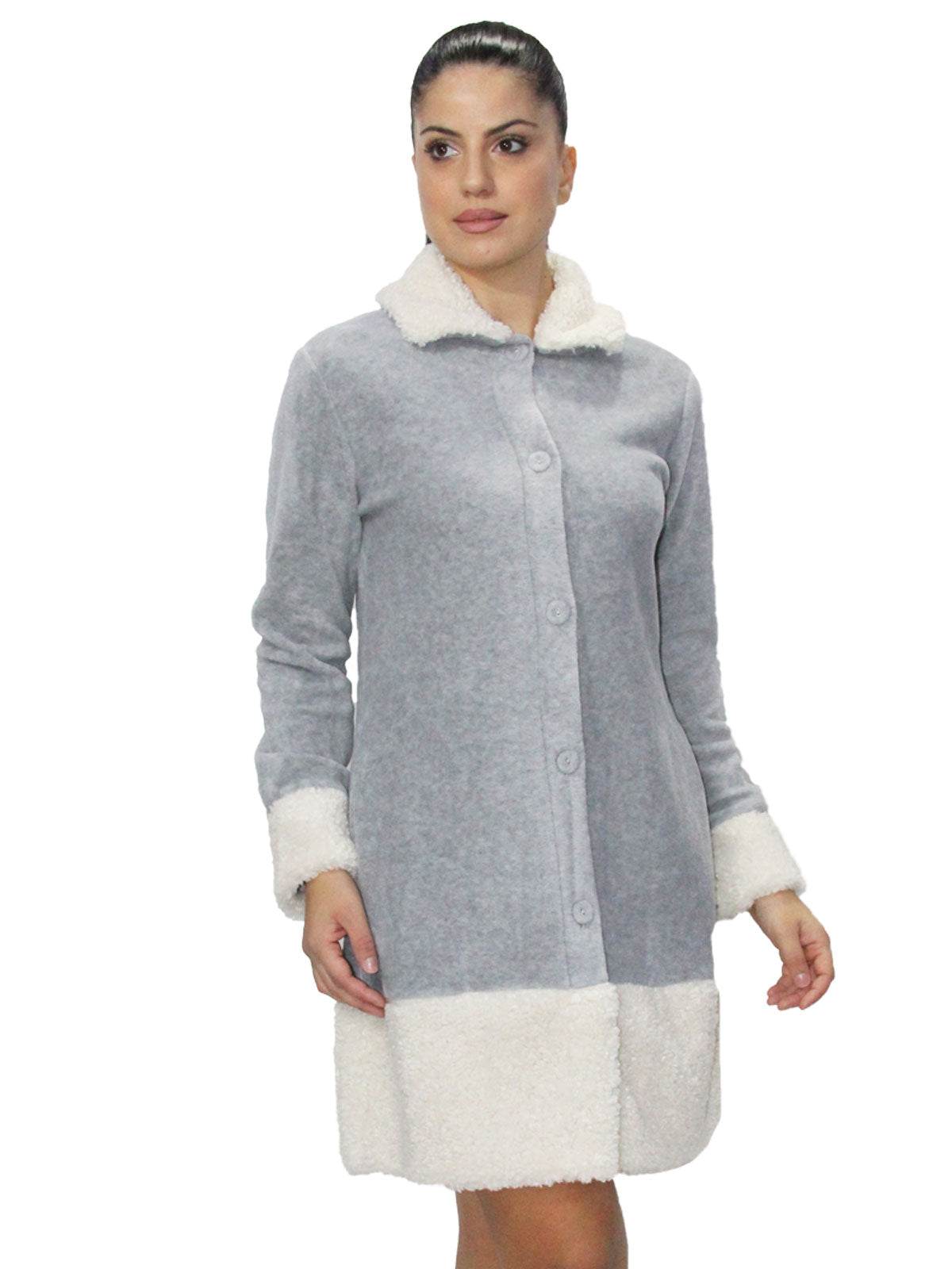 Vestaglia con bottoni Donna 6V83056 Maryplaid - evabiancheria