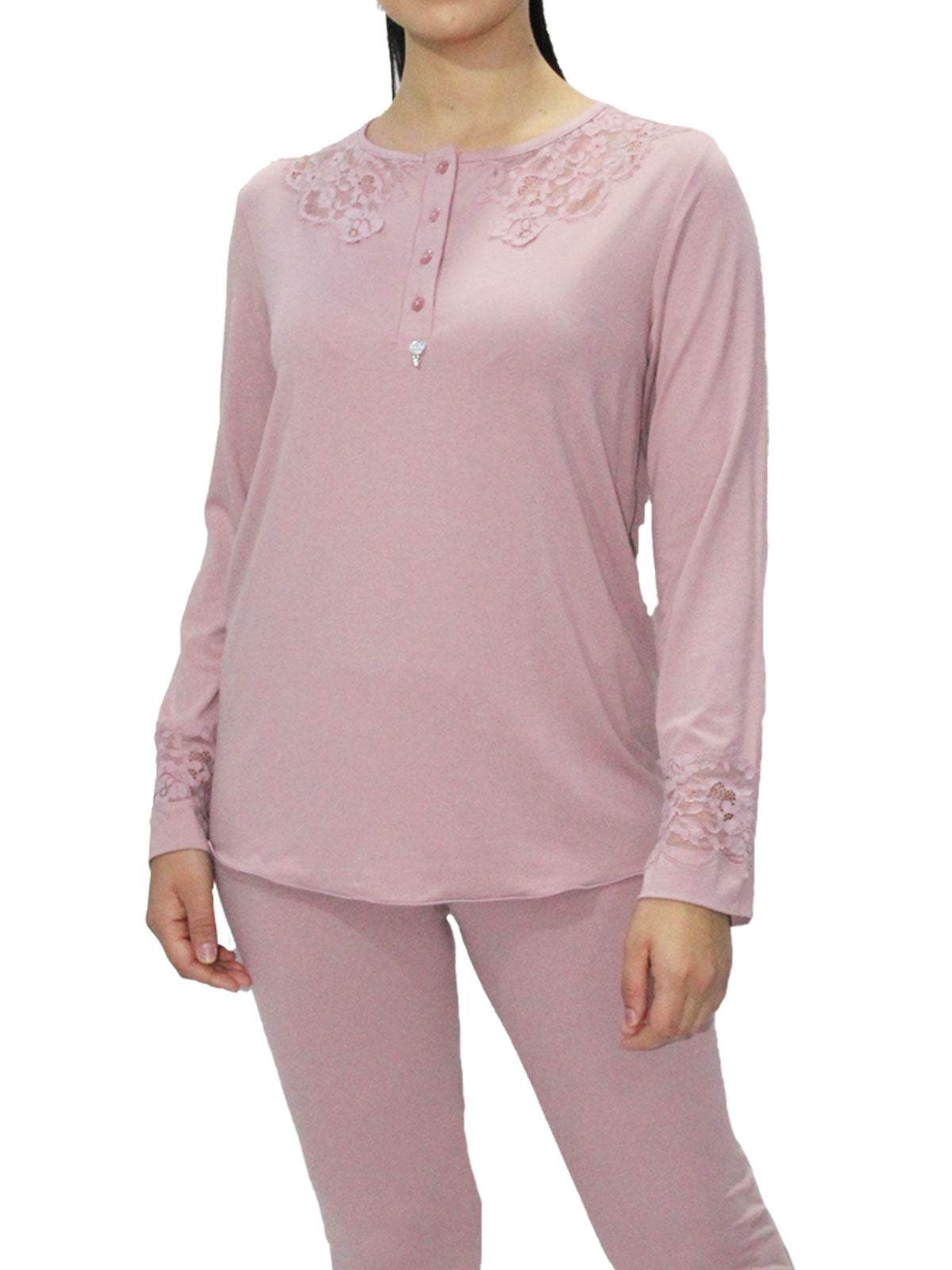 Pigiama Serafino Donna D2713 Amadine - evabiancheria