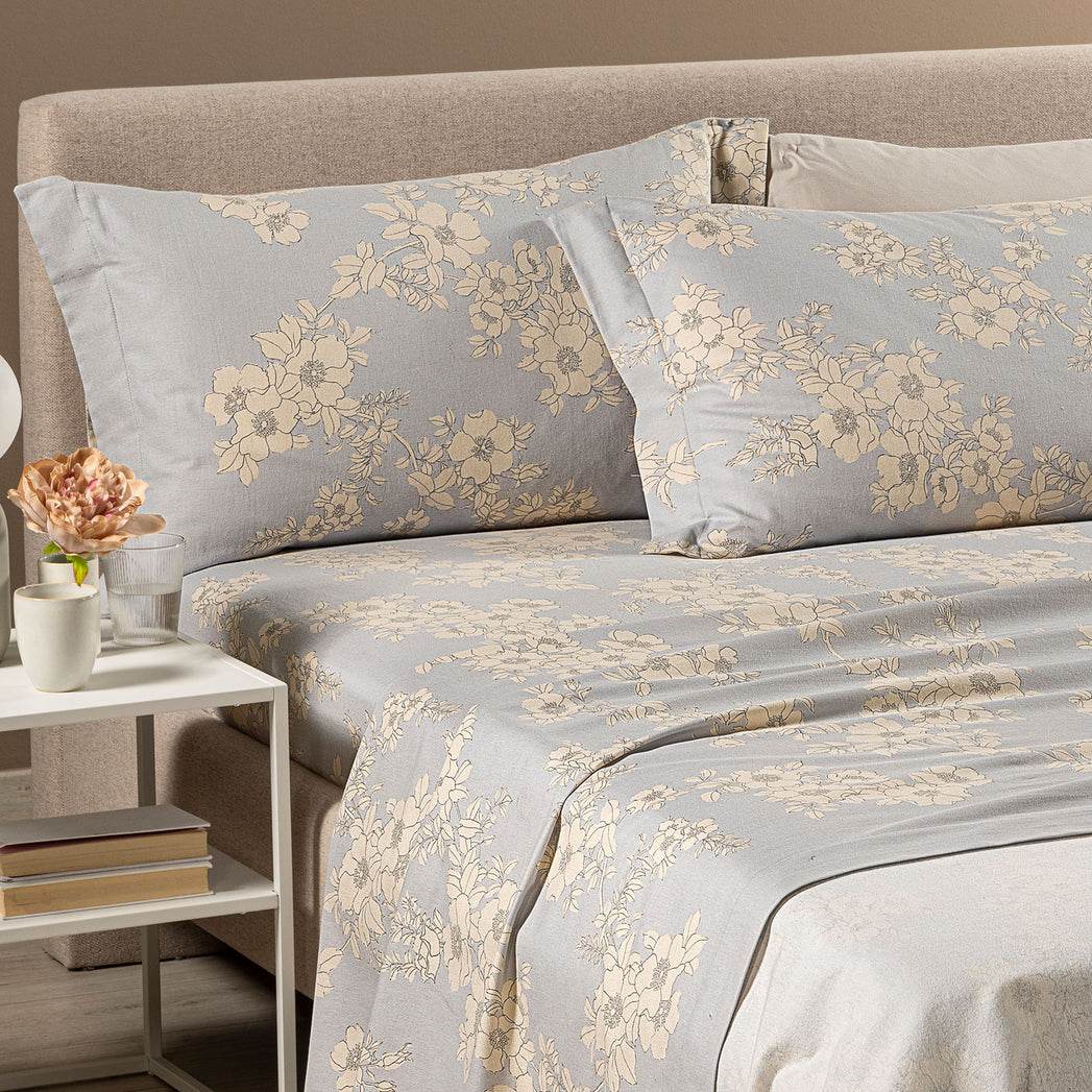 Lenzuola Tinta Unita Biancheria Serenity Cpl flan Caleffi - evabiancheria