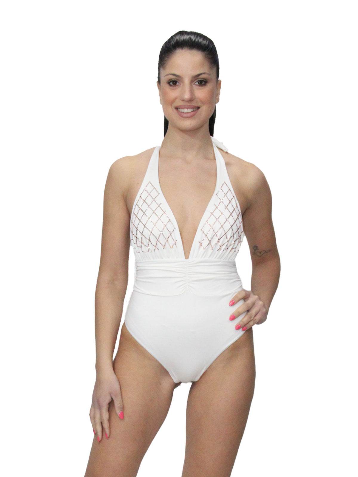 Costume intero Sfoderato senza ferro Donna H109 Huitre - evabiancheria