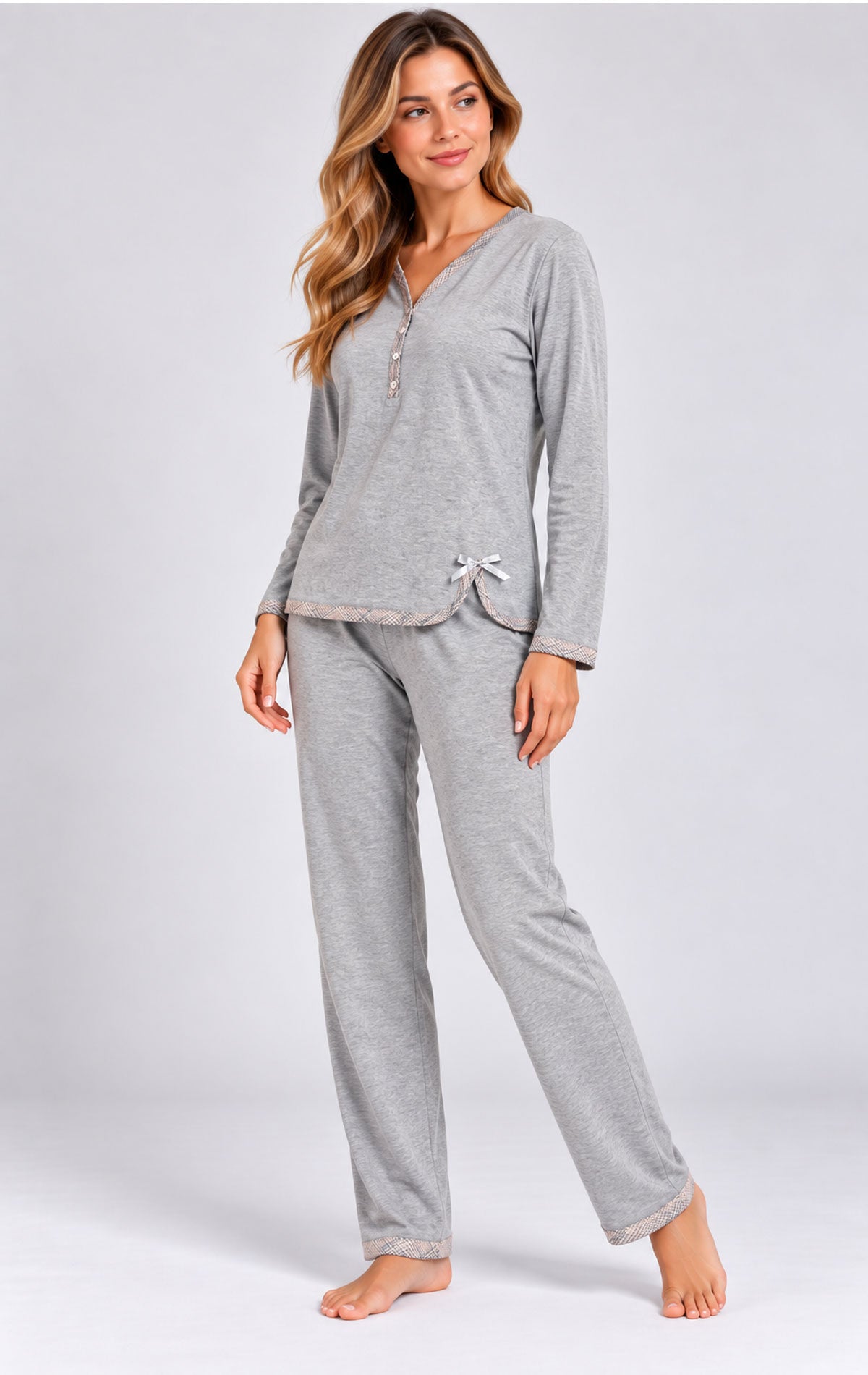 Pigiama Serafino Donna EI2724 Fida