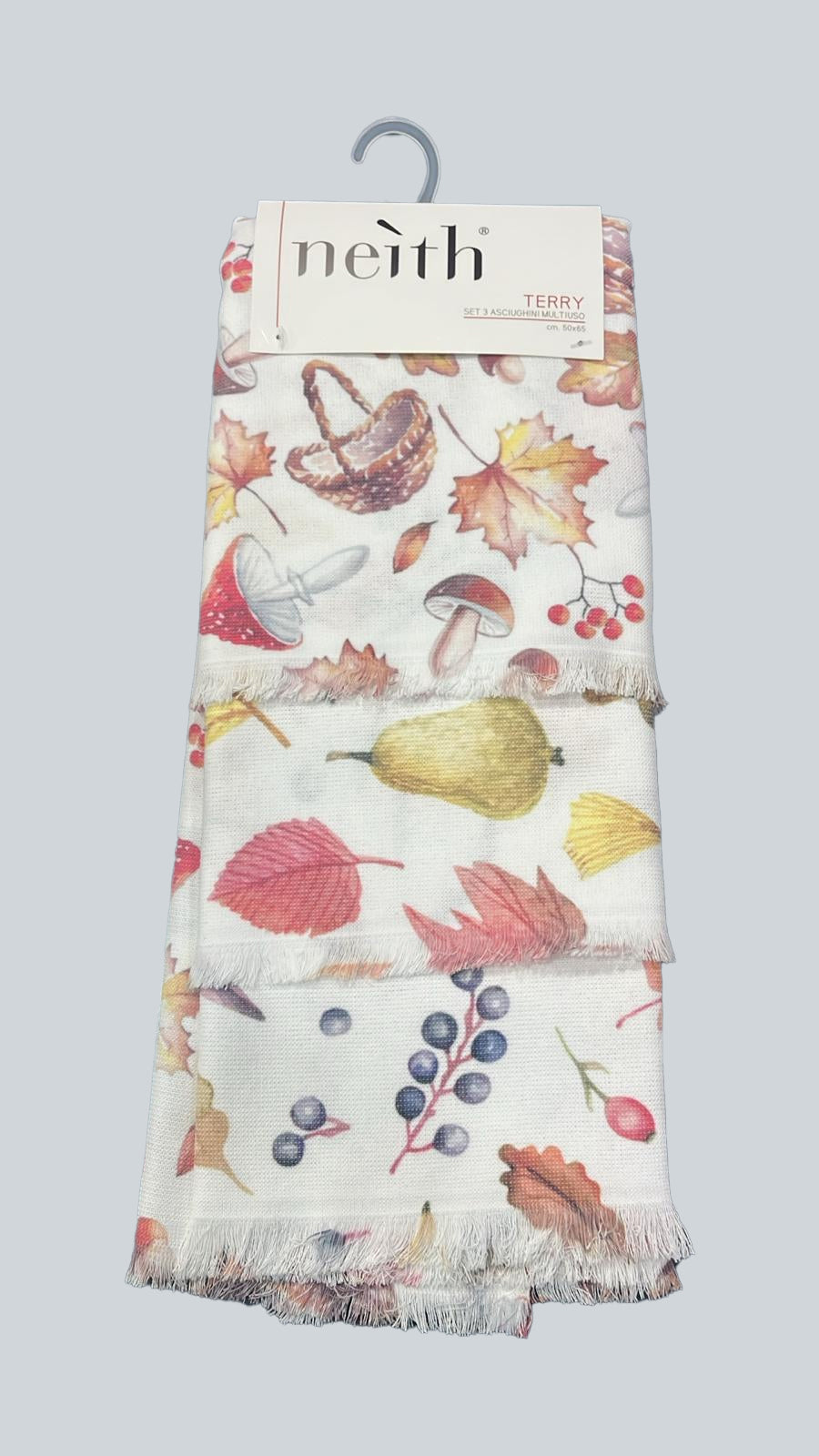 Strofinaccio Stampato Biancheria Terry Strof Set 3 Neith