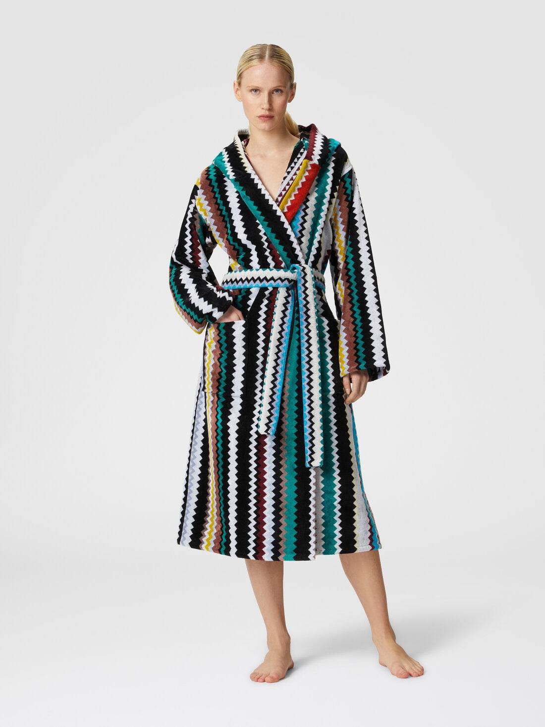 Accappatoio con cappuccio Unisex adulto Curt Acc Missoni Home - evabiancheria