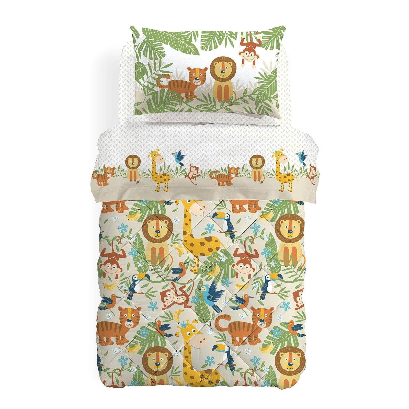 Trapunta Stampato Biancheria Tropical Trap Caleffi - evabiancheria