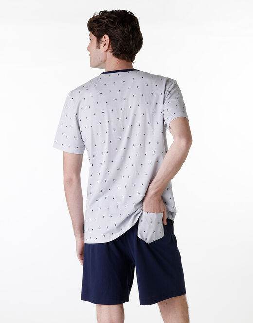 Pigiama corto Uomo L0D6L GRI Lovable - evabiancheria