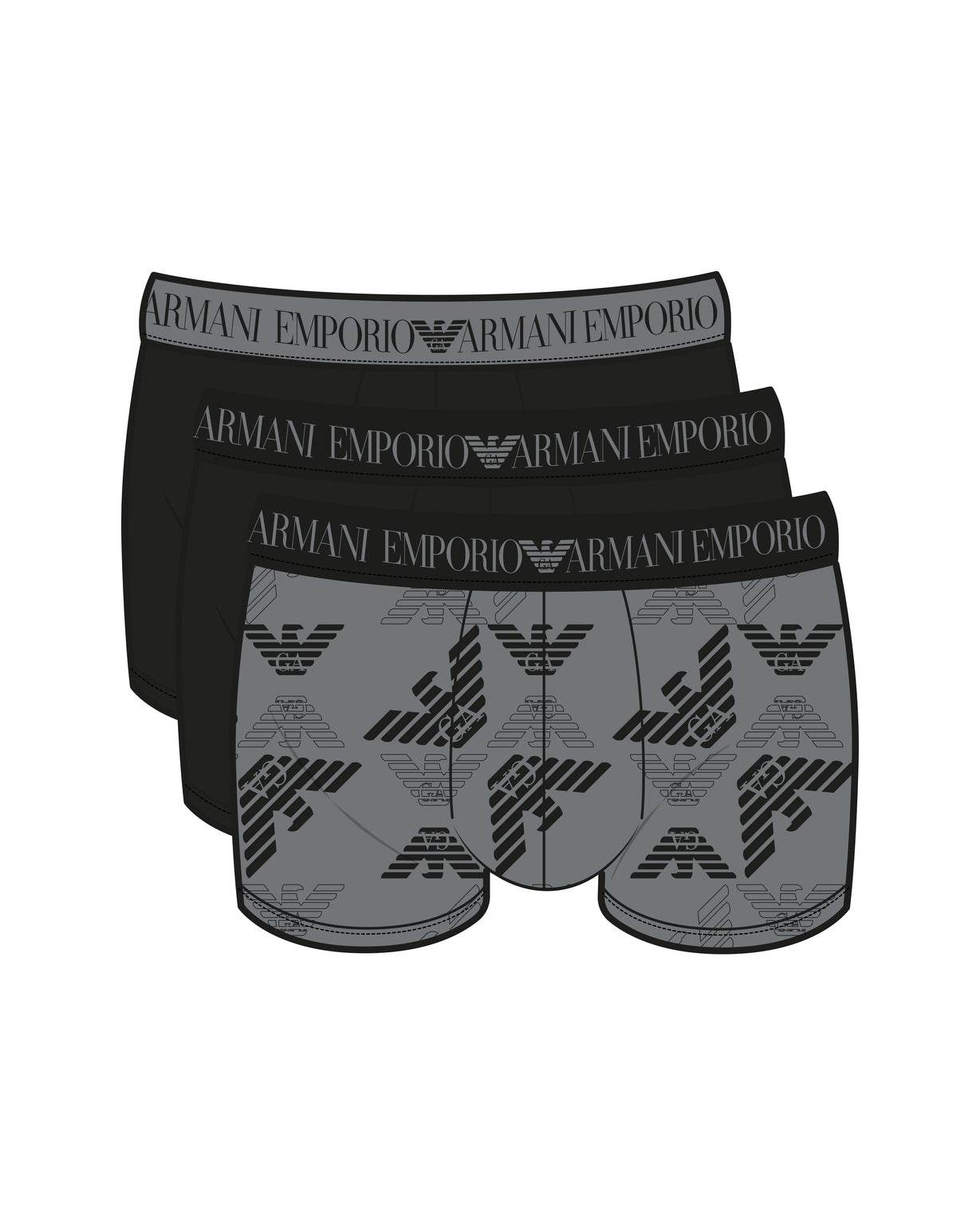 Boxer 3-pack Uomo AF10800 EM000260 Emporio Armani - evabiancheria