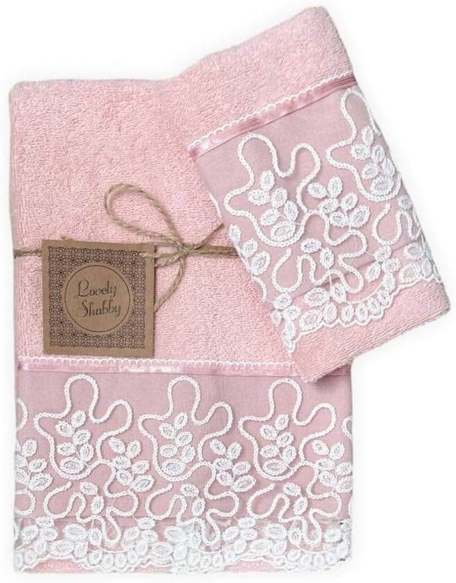 Asciugamani Coppia 1+1 Biancheria Bombon 1+1 Lovely Shabby - evabiancheria
