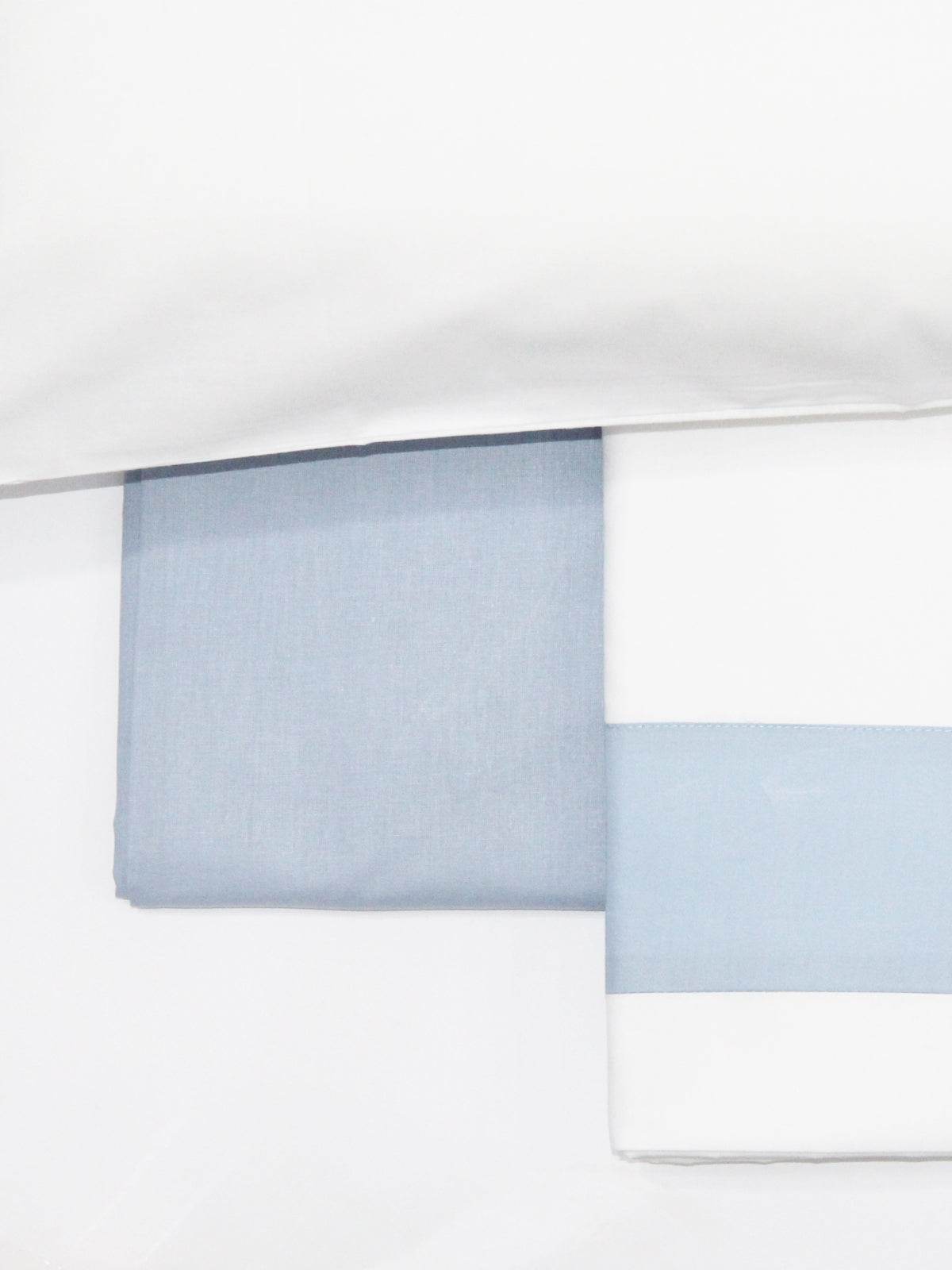 Lenzuola Bicolore Biancheria Time cpl Rebecca Home - evabiancheria