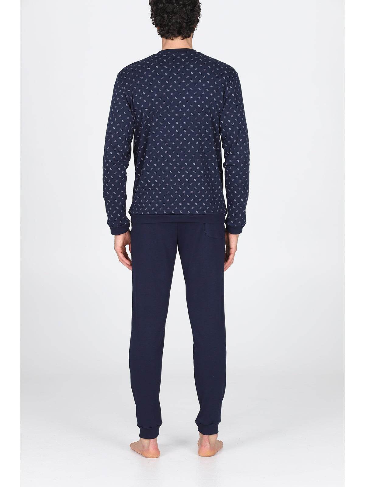 Pigiama Serafino Uomo Gatteo Jal235 Cerchi Julipet - evabiancheria