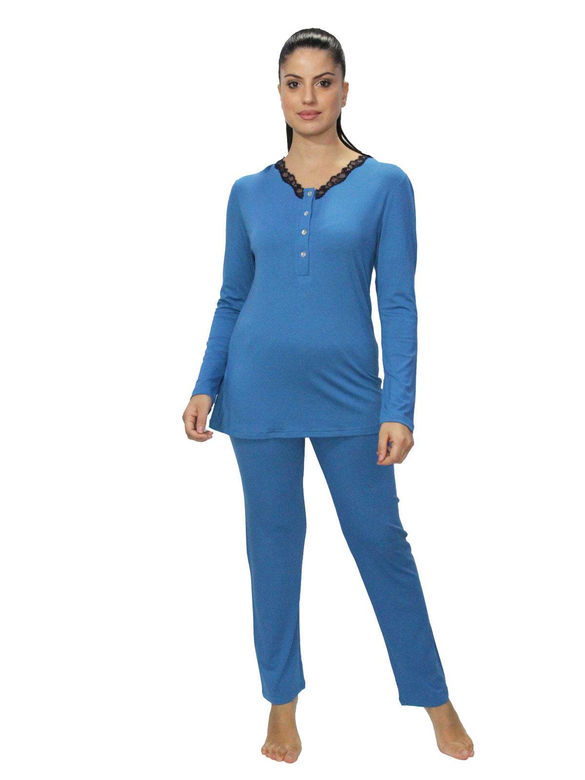 Pigiama Serafino Donna Rina 3 Julie - evabiancheria