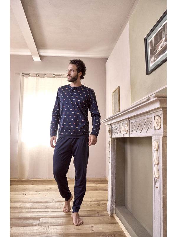 Pigiama Lungo Uomo Saluzzo JAL276 Julipet - evabiancheria