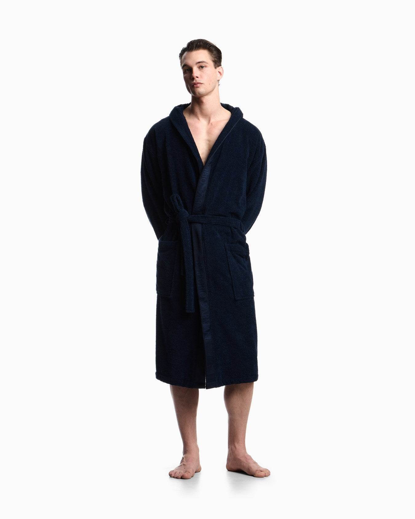 Accappatoio con cappuccio Uomo AF14986 EM002255 Emporio Armani - evabiancheria