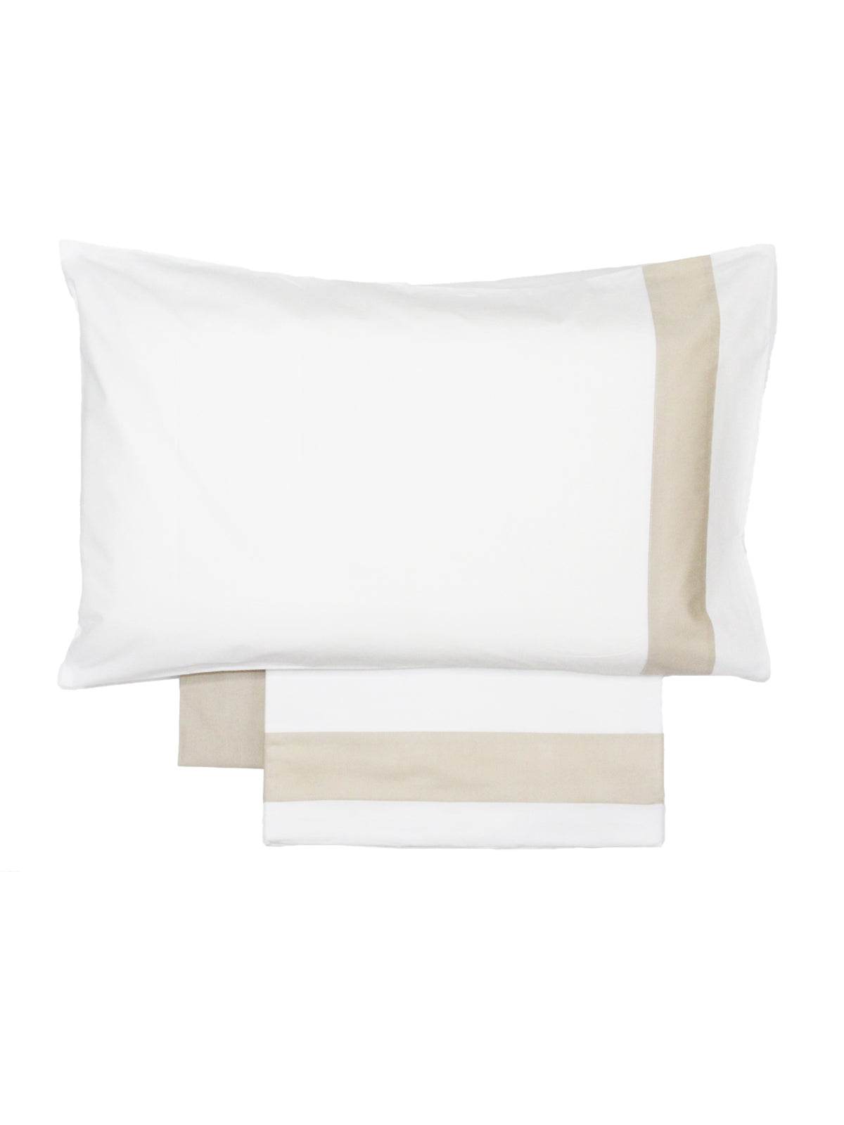 Lenzuola Bicolore Biancheria Time cpl Rebecca Home - evabiancheria