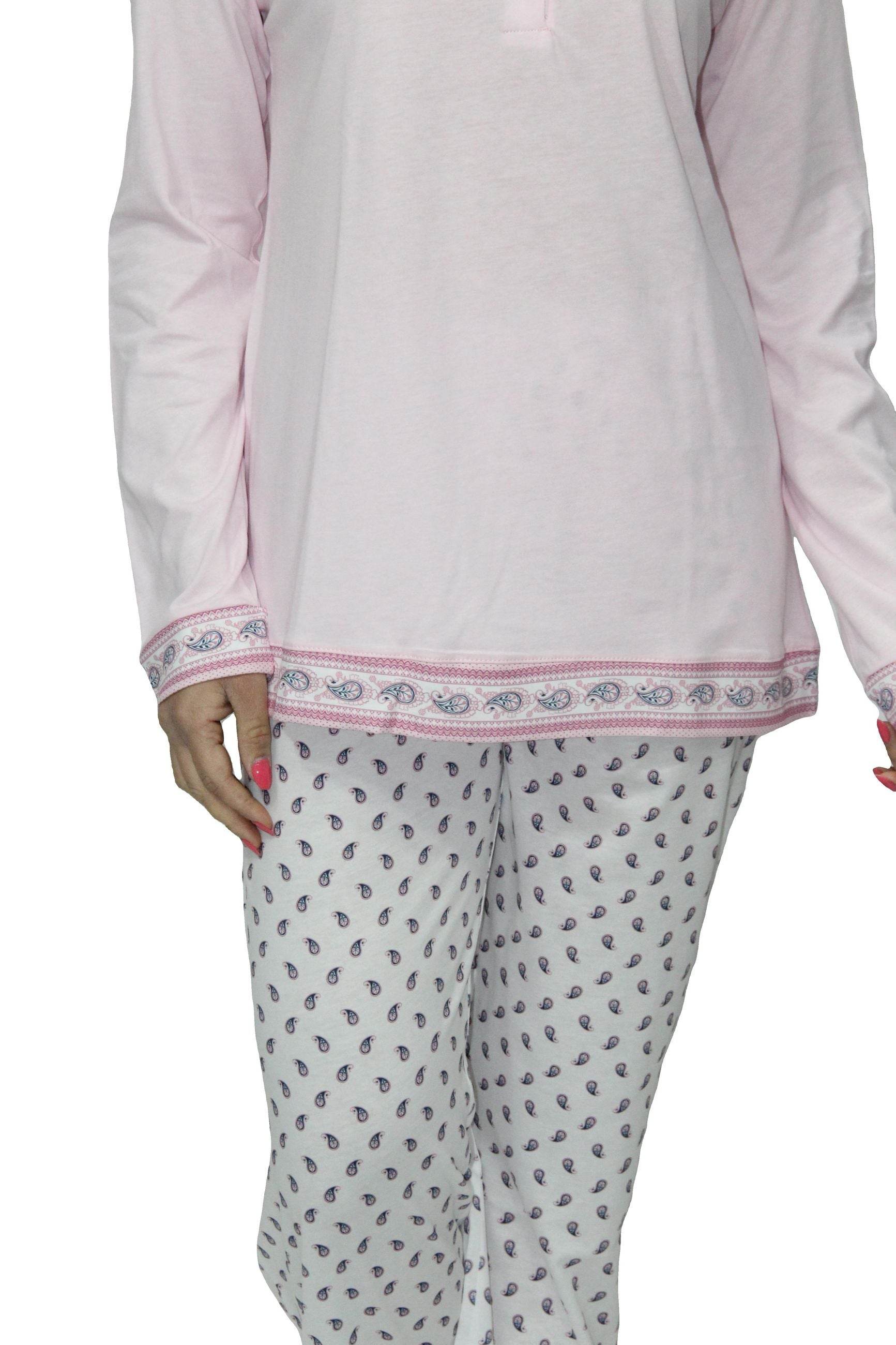 Pigiama Lungo Donna E2527 Fida - evabiancheria