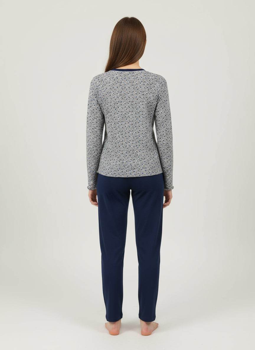 Pigiama Serafino Donna L0DO4 Gr Lovable - evabiancheria