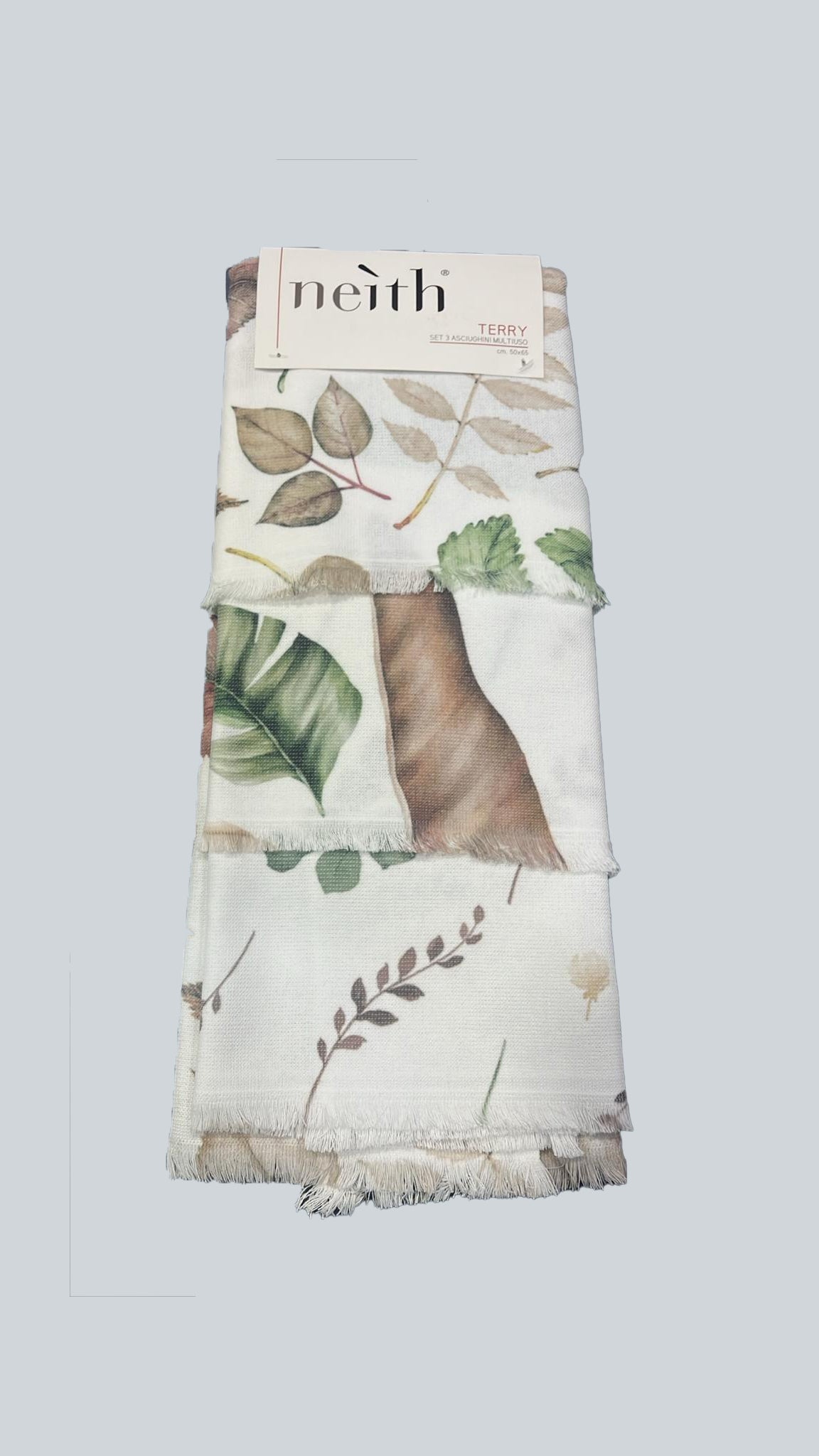 Strofinaccio Stampato Biancheria Terry Strof Set 3 Neith