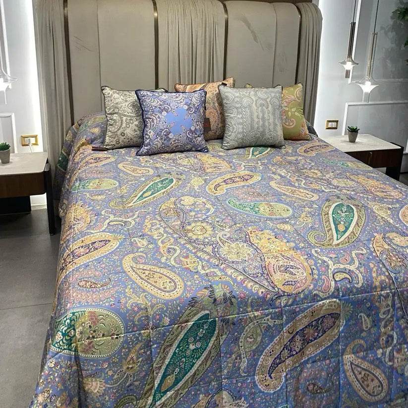 Quilt + 2 cuscini Biancheria Maranta Quilt + 2 Cuscini Etro Home - evabiancheria