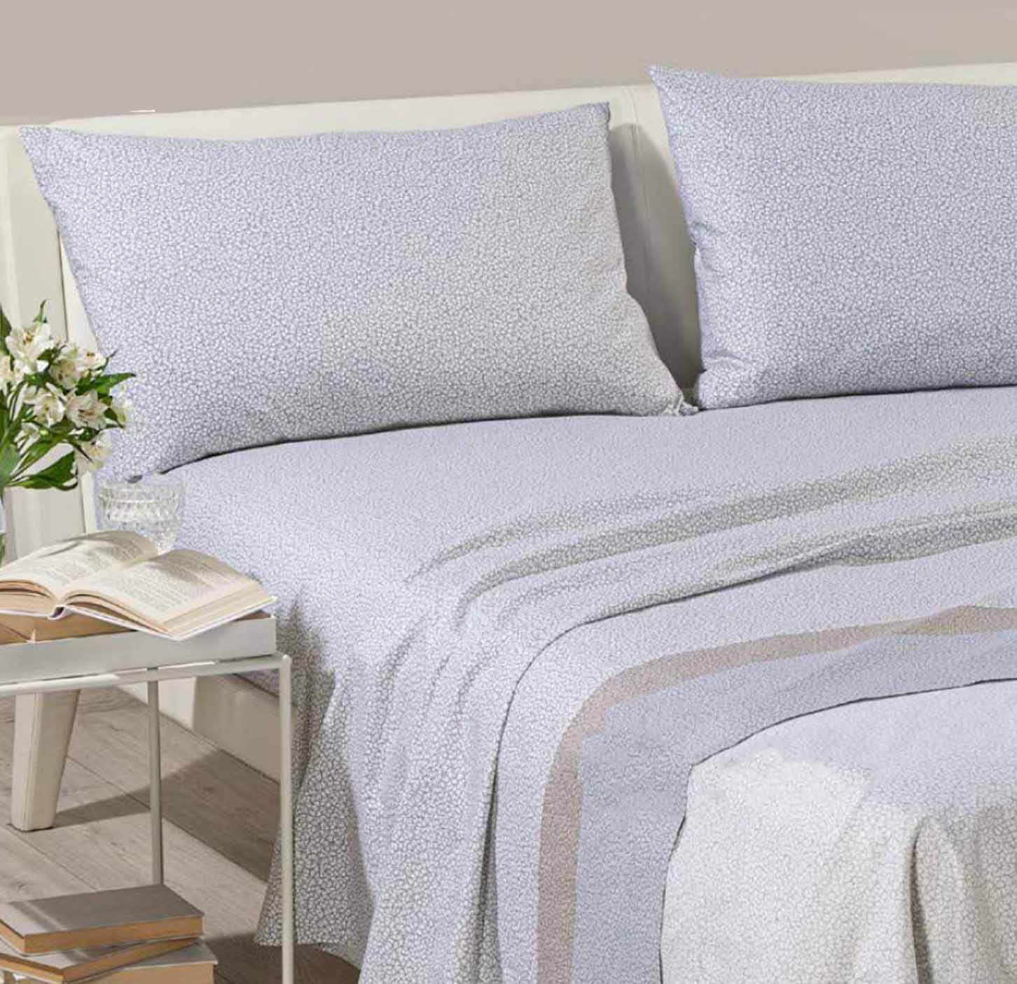 Lenzuola Stampato Biancheria Avana Cpl Caleffi - evabiancheria