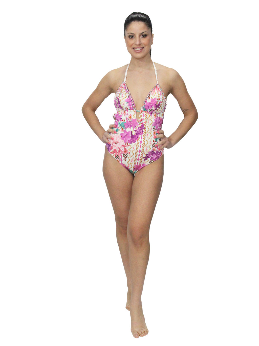 Costume intero Coppa preformata Donna H100 Huitre