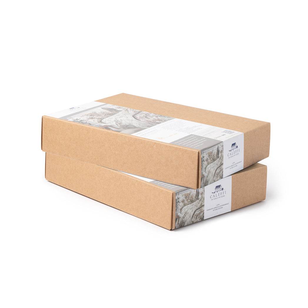 Lenzuola Stampato Biancheria Loto cpl Caleffi - evabiancheria