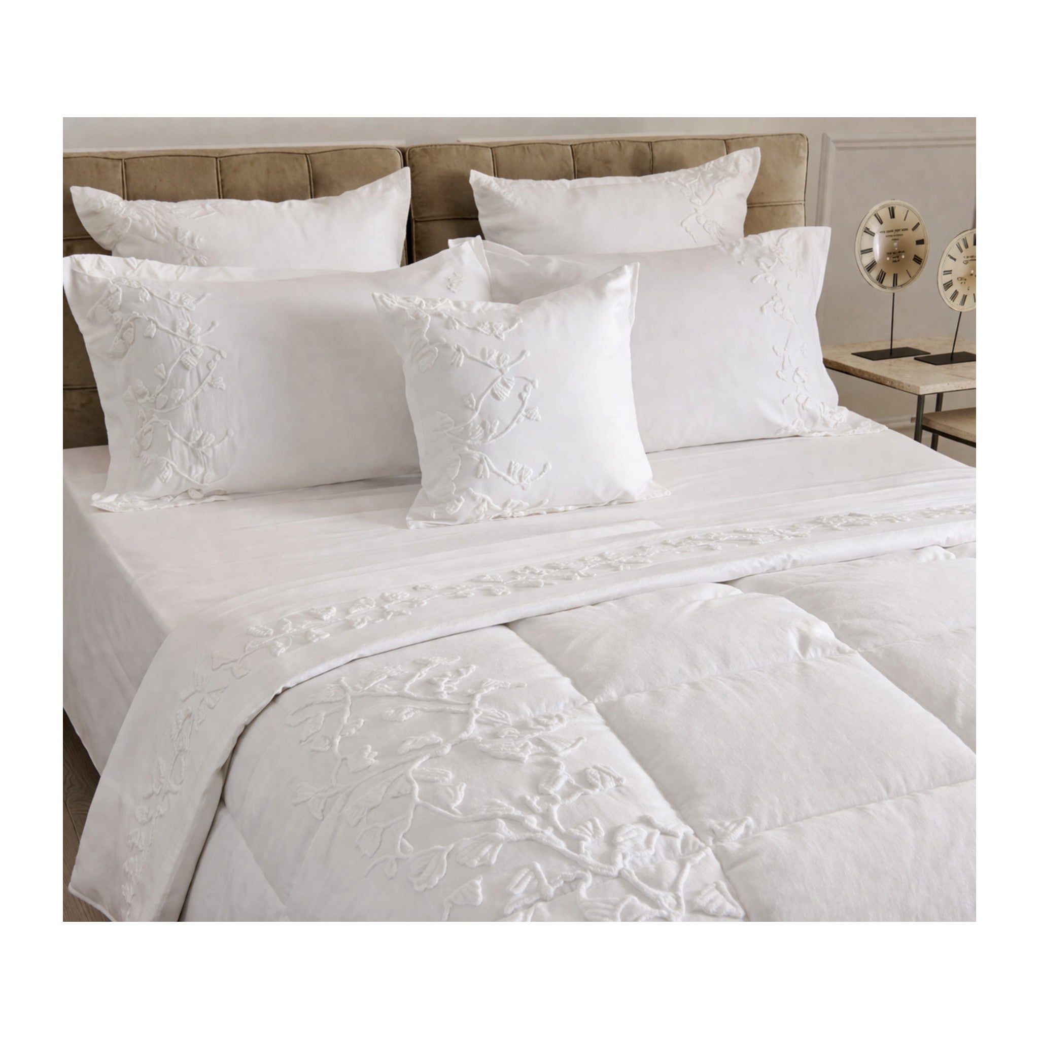 Lenzuola con ricamo Biancheria Fleur Des Bois Cpl Mastro Raphael