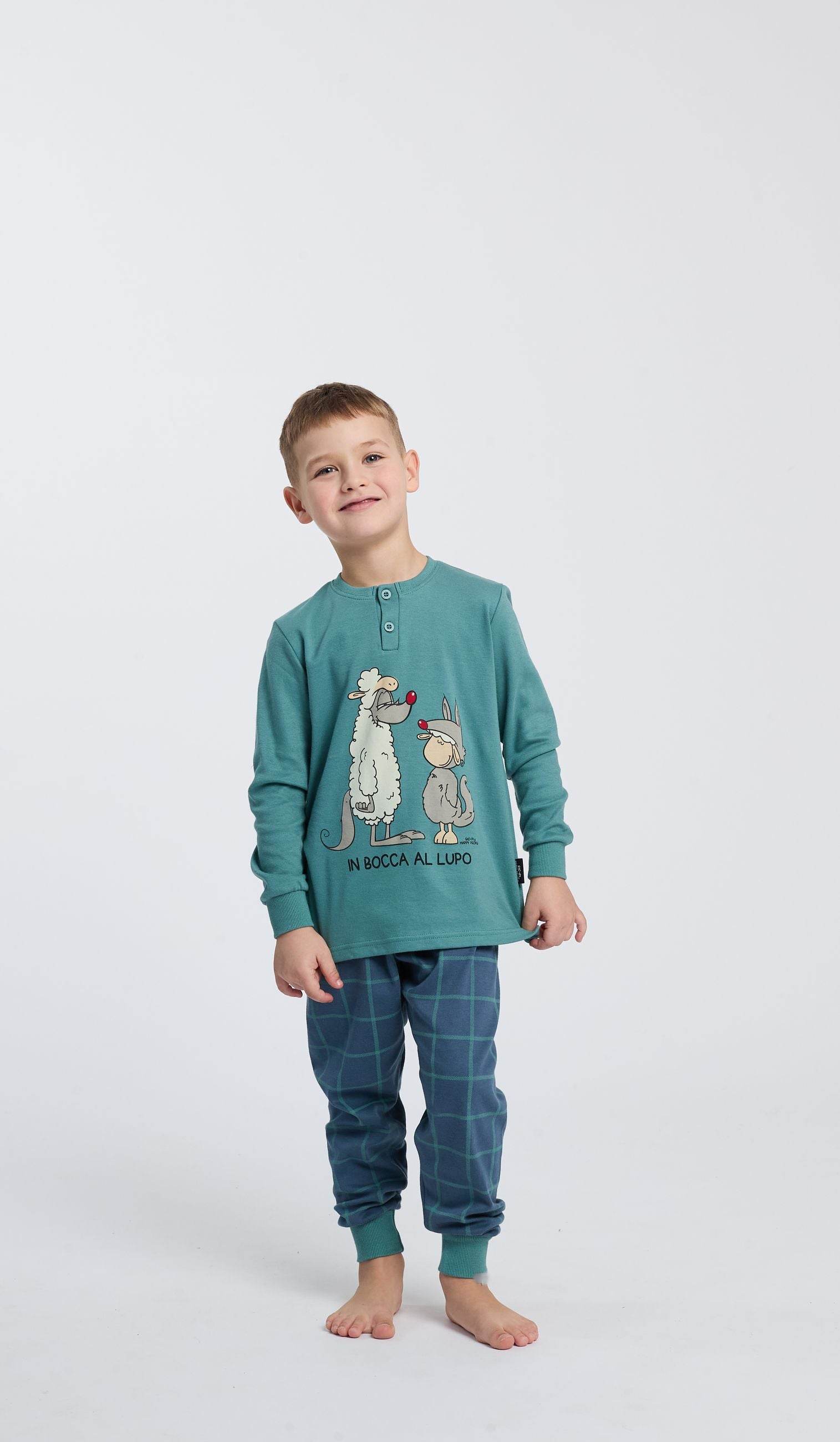 Pigiama Giro collo Bambini e ragazzi H6728 Happy People - evabiancheria