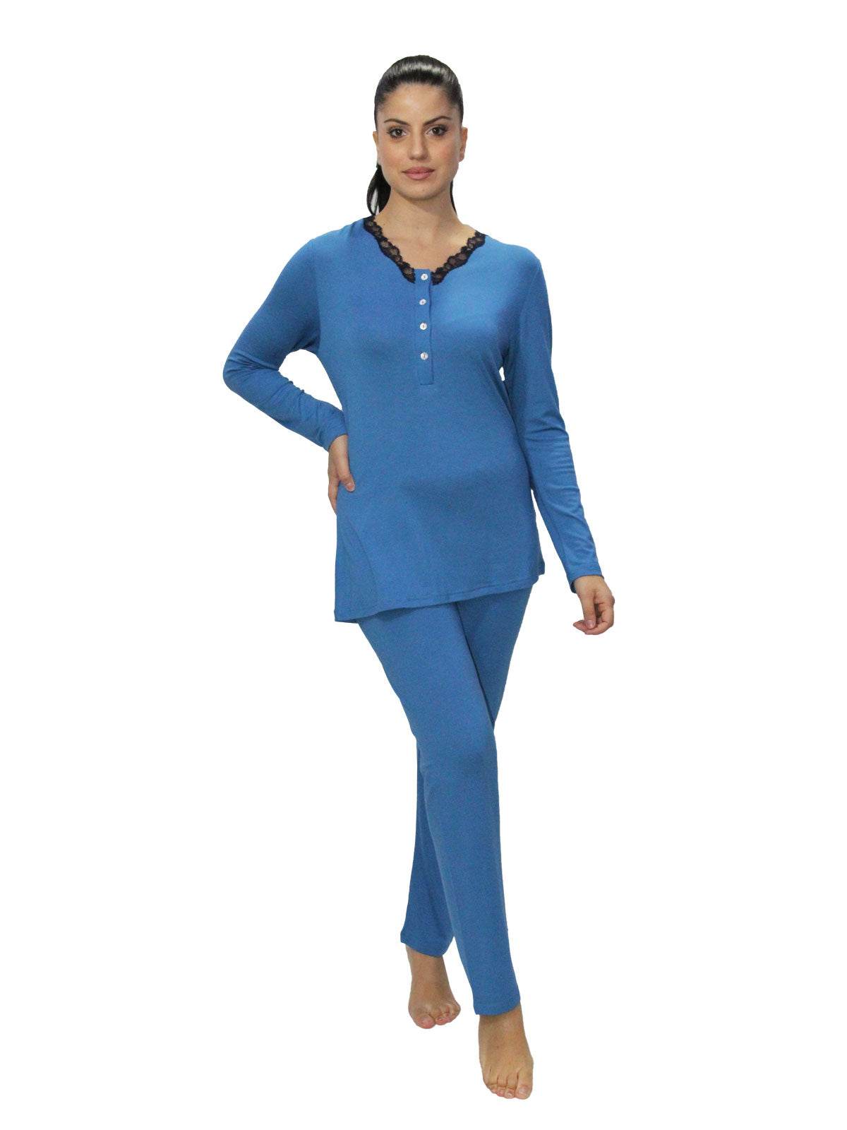 Pigiama Serafino Donna Rina 3 Julie - evabiancheria