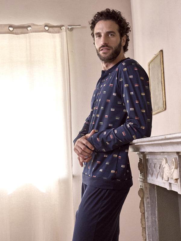 Pigiama Lungo Uomo Saluzzo JAL276 Julipet - evabiancheria