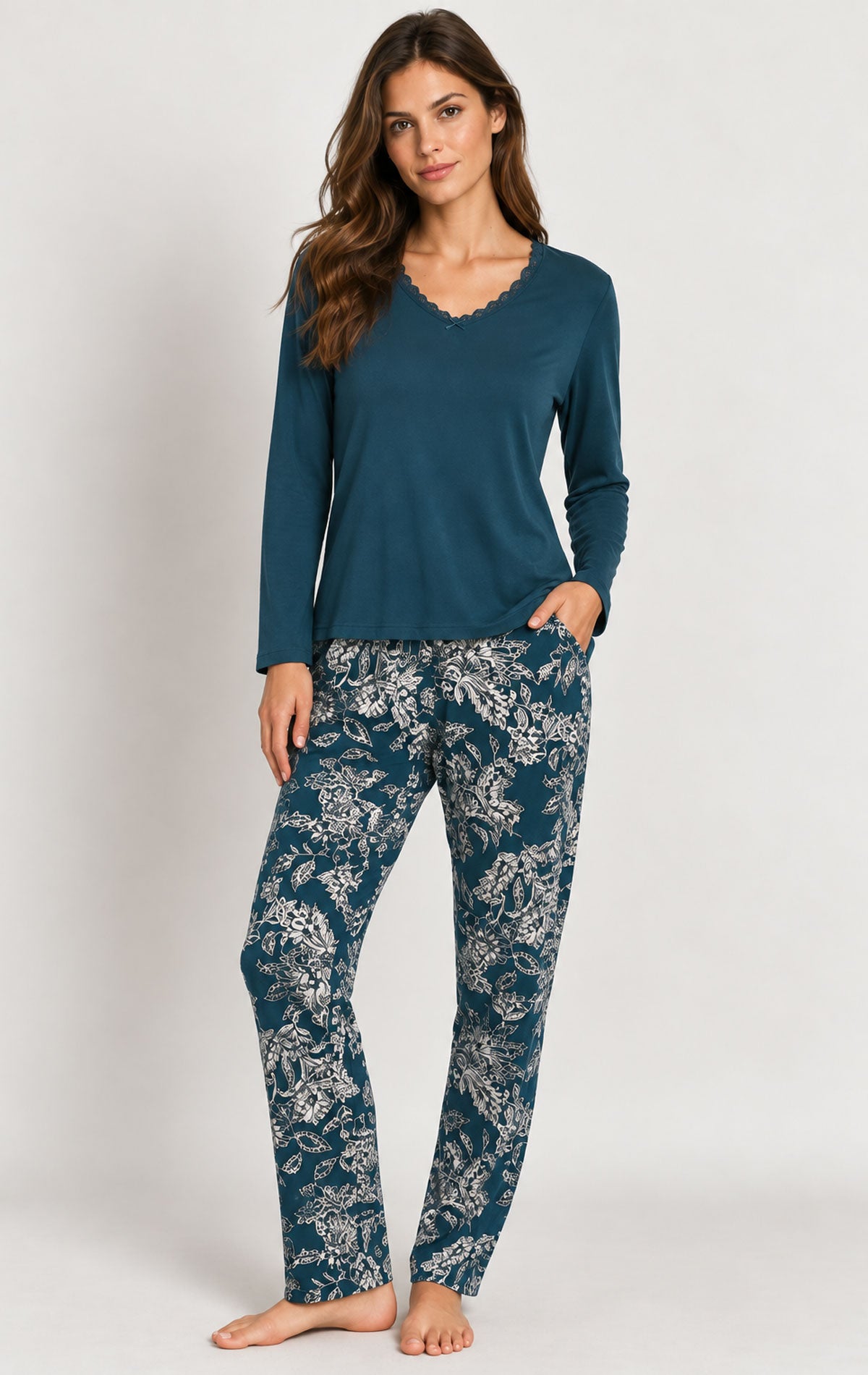 Completo pigiama Pigiama +Giacca Donna N21703 Promise