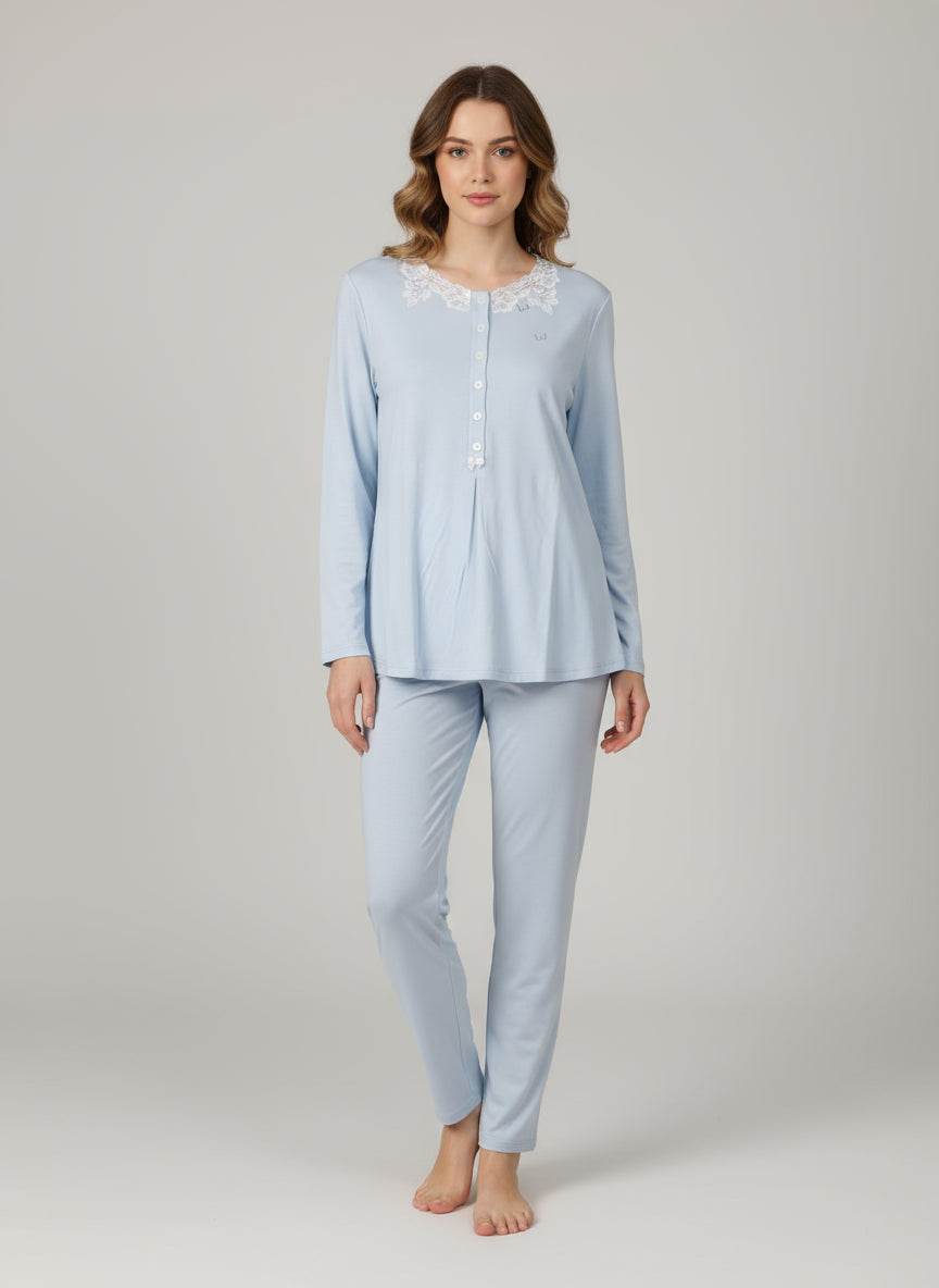 Pigiama Serafino Donna DL0081 Liu Jo Home - evabiancheria