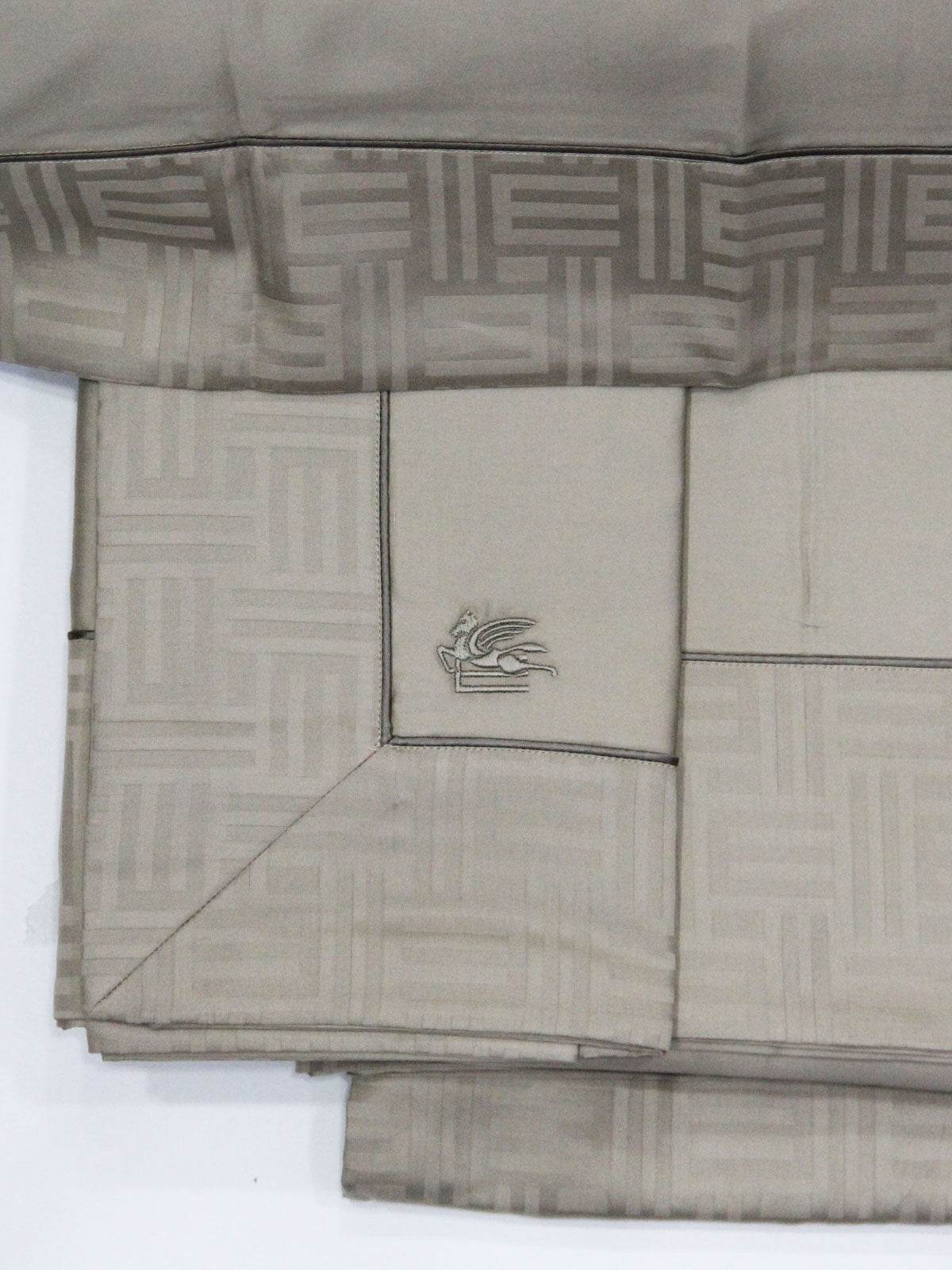 Lenzuola Tinta Unita Biancheria New Monogram AU046 Etro Home - evabiancheria