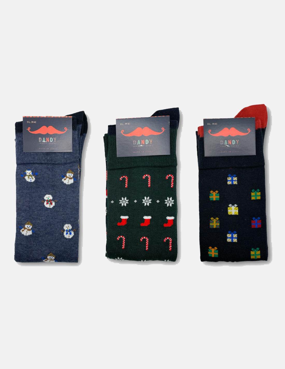 Calze lunghe 3 paia natalizi Uomo 408 LF Dandy Ironic Socks - evabiancheria