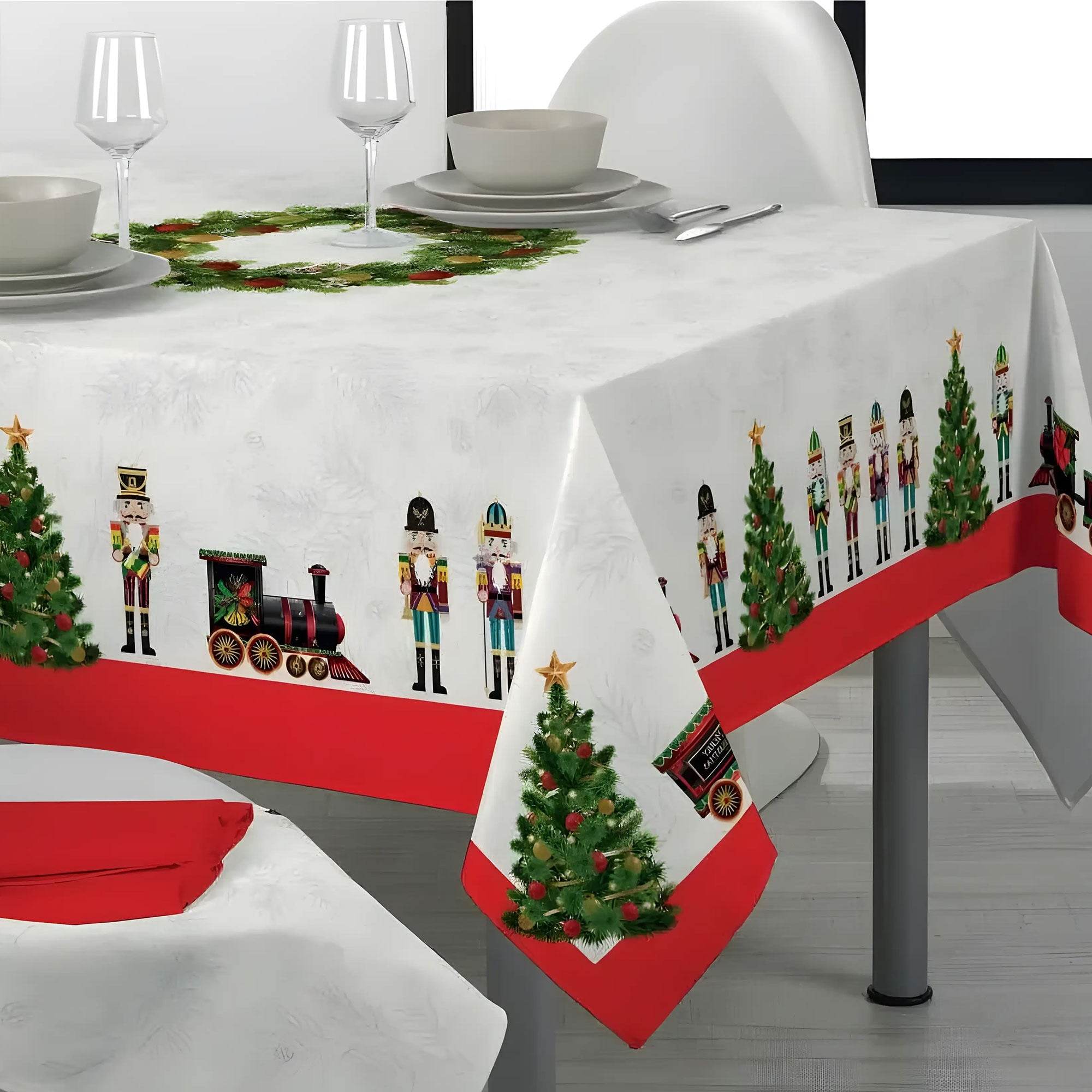 Tovaglia stampata natalizia Biancheria Lorenz Tov Nat Mae - evabiancheria