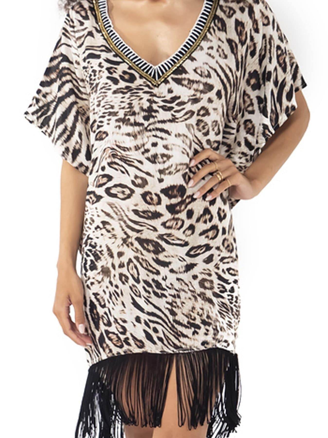 Abito Kaftano Donna VI23-116 Vacanze Italiane - evabiancheria